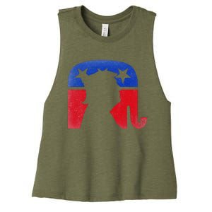 45 Squared Second Term Usa Women's Racerback Cropped Tank