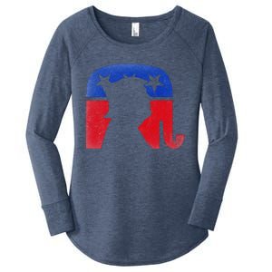 45 Squared Second Term Usa Women's Perfect Tri Tunic Long Sleeve Shirt