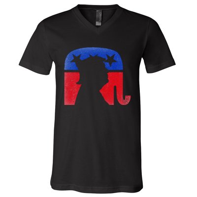 45 Squared Second Term Usa Vintage V-Neck T-Shirt