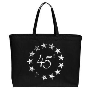 45 Squared Trump Betsy Ross Flag 2020 Second Term Cotton Canvas Jumbo Tote