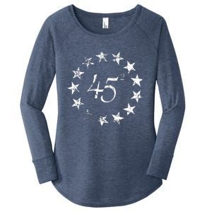 45 Squared Trump Betsy Ross Flag 2020 Second Term Women's Perfect Tri Tunic Long Sleeve Shirt