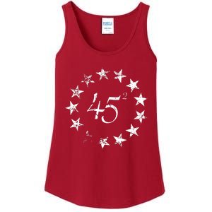 45 Squared Trump Betsy Ross Flag 2020 Second Term Ladies Essential Tank