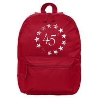 45 Squared Trump Betsy Ross Flag 2020 Second Term 16 in Basic Backpack