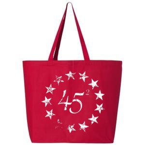 45 Squared Trump Betsy Ross Flag 2020 Second Term 25L Jumbo Tote