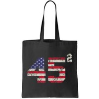 45 Squared Trump 2024 Second Term USA Vintage Pro American Tote Bag