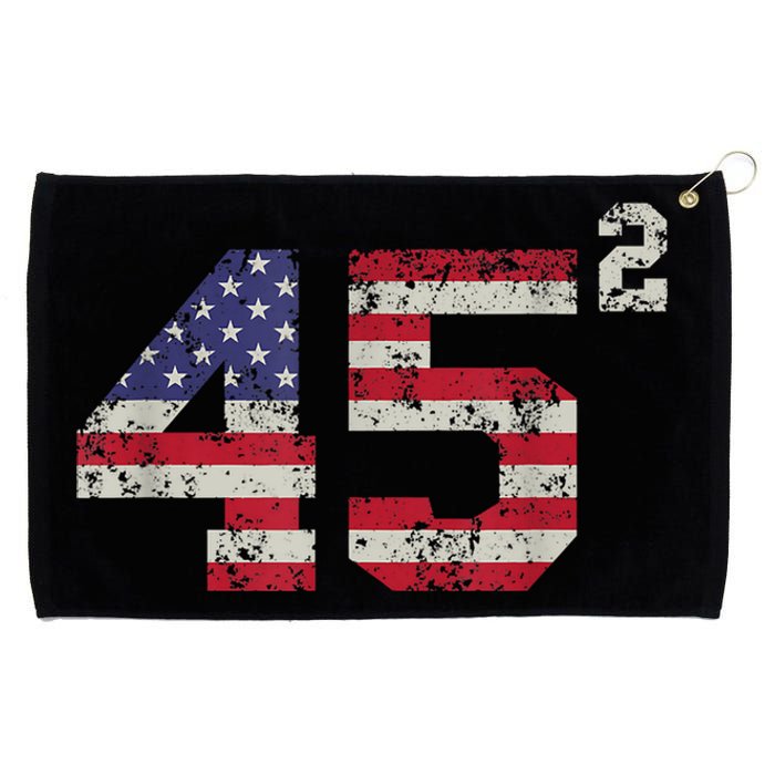 45 Squared Trump 2024 Second Term USA Vintage Pro American Grommeted Golf Towel