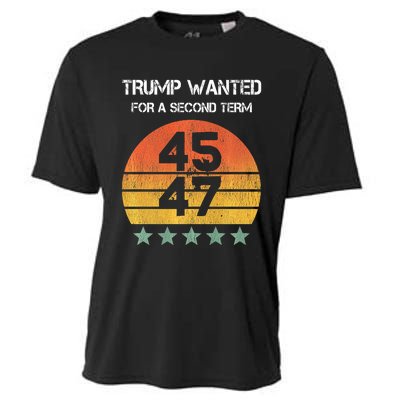 45 Squared Trump Wanted For Second Term 2024 Cooling Performance Crew T-Shirt