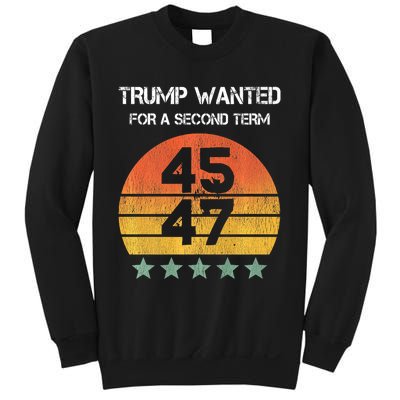 45 Squared Trump Wanted For Second Term 2024 Sweatshirt