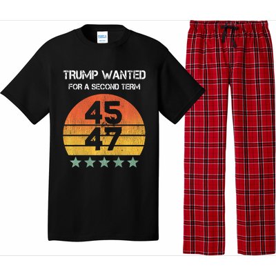 45 Squared Trump Wanted For Second Term 2024 Pajama Set