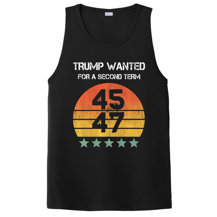 45 Squared Trump Wanted For Second Term 2024 PosiCharge Competitor Tank