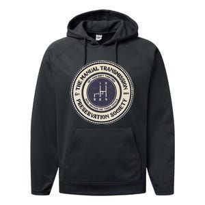 4 Speed The Manual Transmission Preservation Society Performance Fleece Hoodie