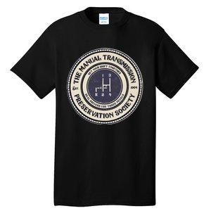 4 Speed The Manual Transmission Preservation Society Tall T-Shirt