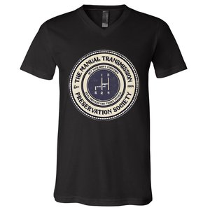 4 Speed The Manual Transmission Preservation Society V-Neck T-Shirt