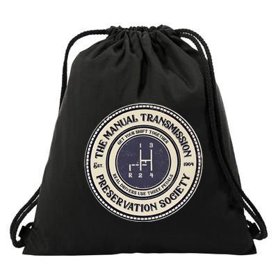 4 Speed The Manual Transmission Preservation Society Drawstring Bag