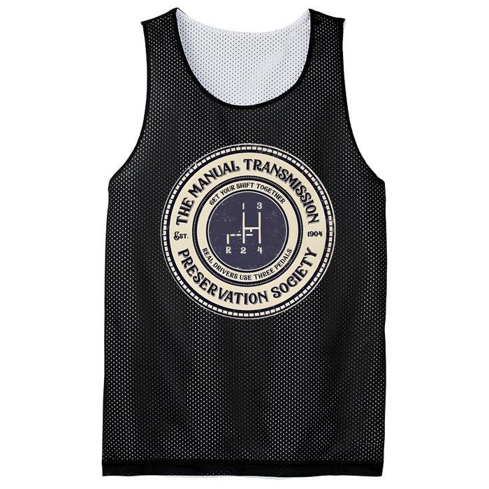 4 Speed The Manual Transmission Preservation Society Mesh Reversible Basketball Jersey Tank