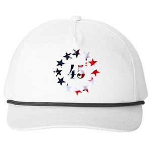 45 Squared Trump Betsy Ross Distressed Flag 2024 Second Term Gift Snapback Five-Panel Rope Hat