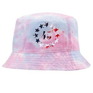 45 Squared Trump Betsy Ross Distressed Flag 2024 Second Term Gift Tie-Dyed Bucket Hat