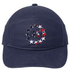 45 Squared Trump Betsy Ross Distressed Flag 2024 Second Term Gift 7-Panel Snapback Hat