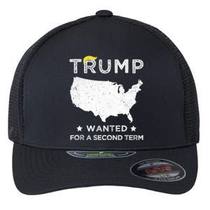 45 SQUARED TRUMP WANTED FOR SECOND TERM 2024 Flexfit Unipanel Trucker Cap