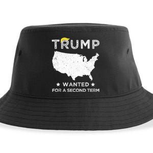 45 SQUARED TRUMP WANTED FOR SECOND TERM 2024 Sustainable Bucket Hat