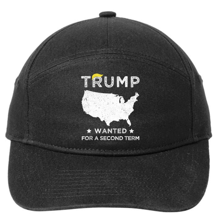 45 SQUARED TRUMP WANTED FOR SECOND TERM 2024 7-Panel Snapback Hat