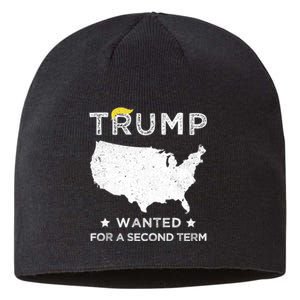 45 SQUARED TRUMP WANTED FOR SECOND TERM 2024 Sustainable Beanie