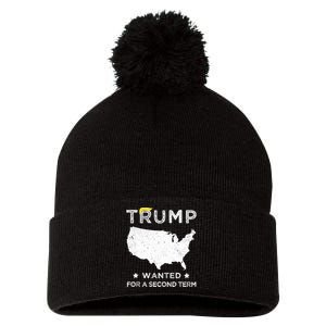 45 SQUARED TRUMP WANTED FOR SECOND TERM 2024 Pom Pom 12in Knit Beanie