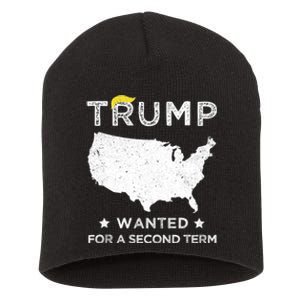 45 SQUARED TRUMP WANTED FOR SECOND TERM 2024 Short Acrylic Beanie