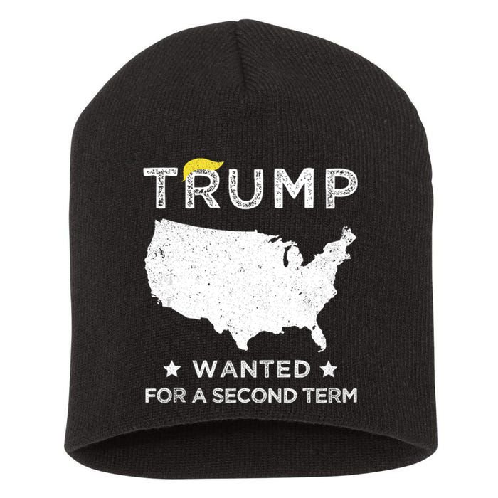 45 SQUARED TRUMP WANTED FOR SECOND TERM 2024 Short Acrylic Beanie