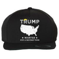 45 SQUARED TRUMP WANTED FOR SECOND TERM 2024 Wool Snapback Cap