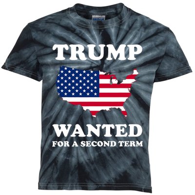 45 SQUARED TRUMP WANTED FOR SECOND TERM 2024 Pro Trump Kids Tie-Dye T-Shirt