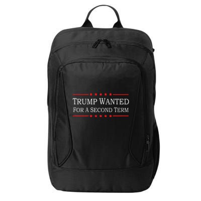 45 Squared Trump Wanted For Second Term 2024 City Backpack