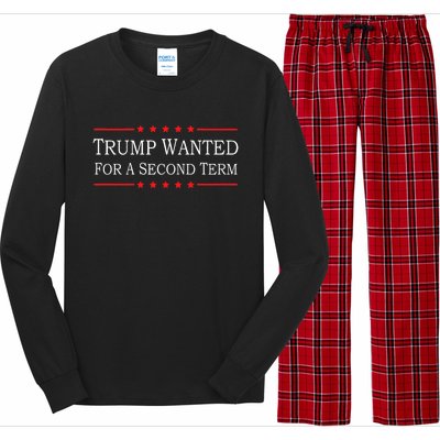 45 Squared Trump Wanted For Second Term 2024 Long Sleeve Pajama Set