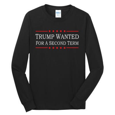 45 Squared Trump Wanted For Second Term 2024 Tall Long Sleeve T-Shirt