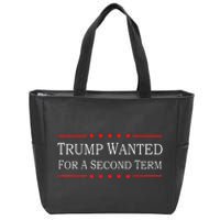 45 Squared Trump Wanted For Second Term 2024 Zip Tote Bag