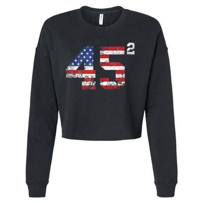 45 Squared Trump 2024 Cropped Pullover Crew