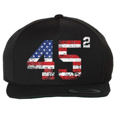 45 Squared Trump 2024 Wool Snapback Cap