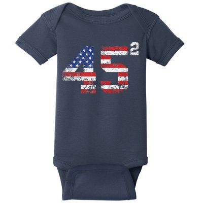 45 Squared Trump 2024 Baby Bodysuit