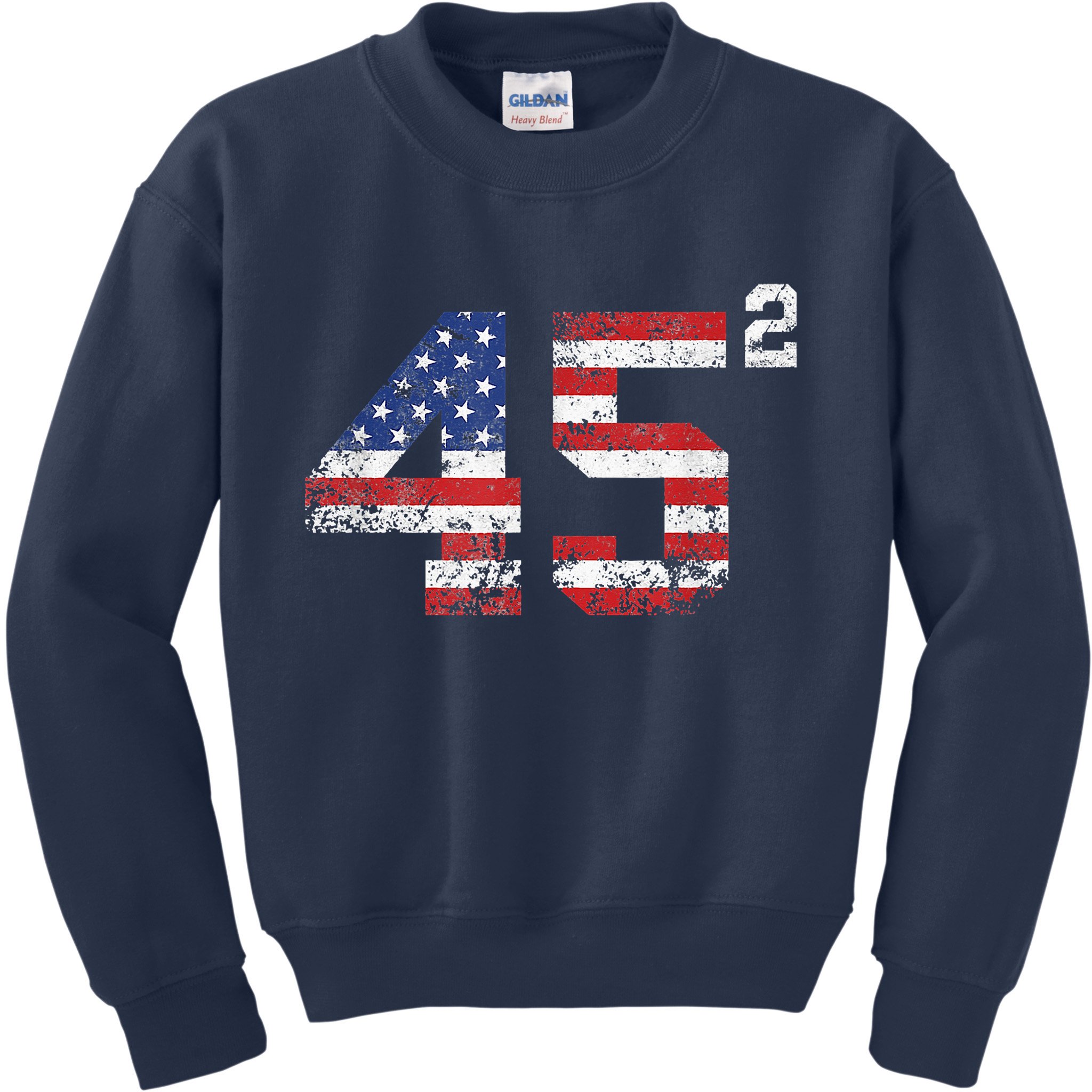 45 Squared Trump 2024 Kids Sweatshirt