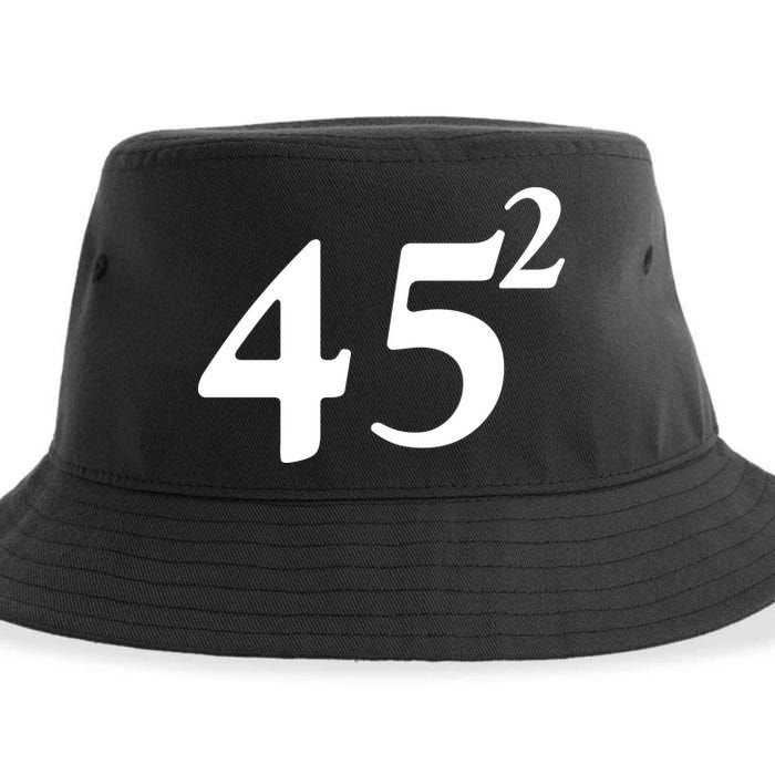 45 Squared Trump 2024 Second Term Sustainable Bucket Hat