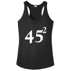 45 Squared Trump 2024 Second Term Ladies PosiCharge Competitor Racerback Tank