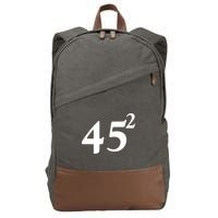 45 Squared Trump 2024 Second Term Cotton Canvas Backpack