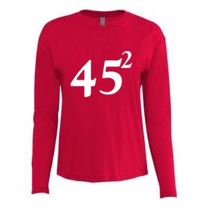 45 Squared Trump 2024 Second Term Womens Cotton Relaxed Long Sleeve T-Shirt