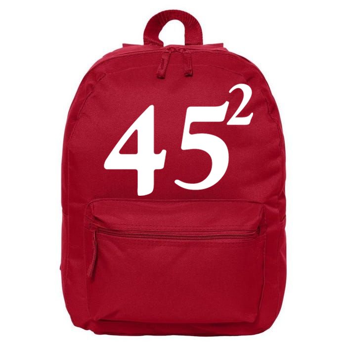 45 Squared Trump 2024 Second Term 16 in Basic Backpack