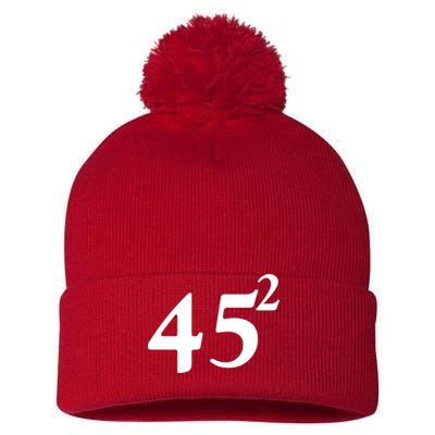 45 Squared Trump 2024 Second Term Pom Pom 12in Knit Beanie
