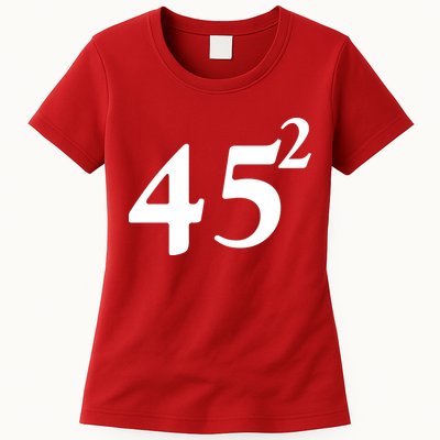 45 Squared Trump 2024 Second Term Womens T-Shirt