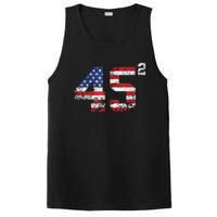 45 Squared Trump Second Term American Flag Vintage PosiCharge Competitor Tank