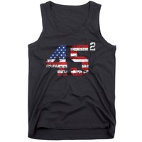 45 Squared Trump Second Term American Flag Vintage Tank Top