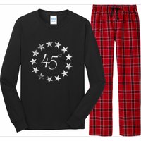 45 Squared Trump Betsy Ross Flag 2020 Second Term Long Sleeve Pajama Set