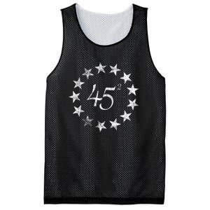 45 Squared Trump Betsy Ross Flag 2020 Second Term Mesh Reversible Basketball Jersey Tank